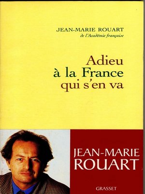 cover image of Adieu à la France qui s'en va